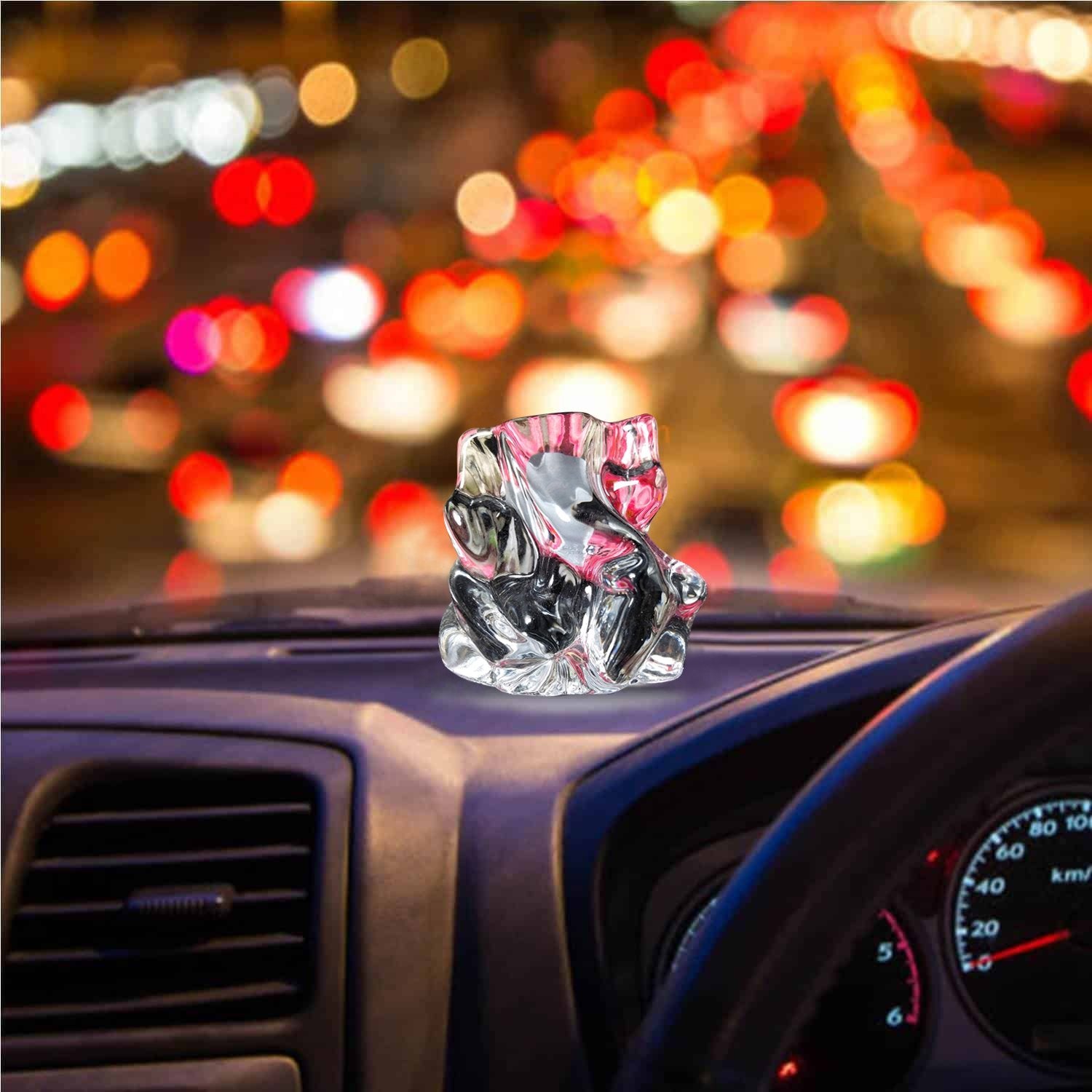 1195 Crystal Glass Ganesha Idol for Home, Office and Car Dashboard - SkyShopy 1195 Crystal Glass Ganesha Idol for Home, Office and Car Dashboard - SkyShopy